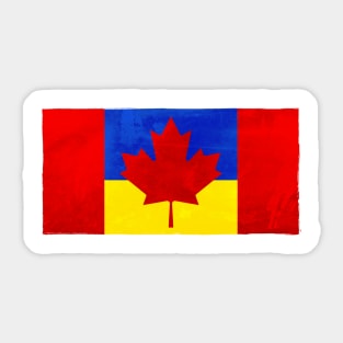 CANKRAINE FLAG - Canada & Ukraine Sticker